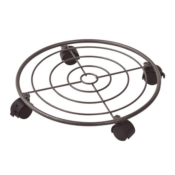 Soporte para macetas con ruedas LISTA. Acero. Medidas: Oe35xh.6,5 cm.