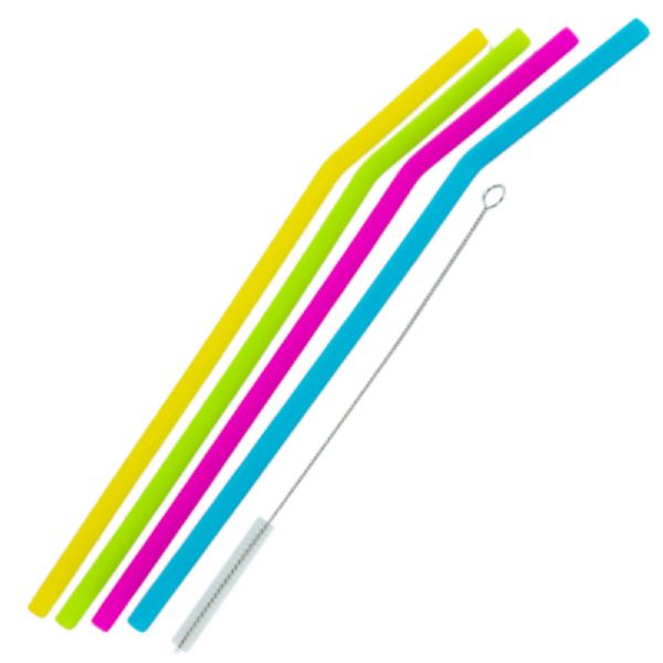 CAÑITAS REUTILIZABLES SILICONA JUEG.4 UNI