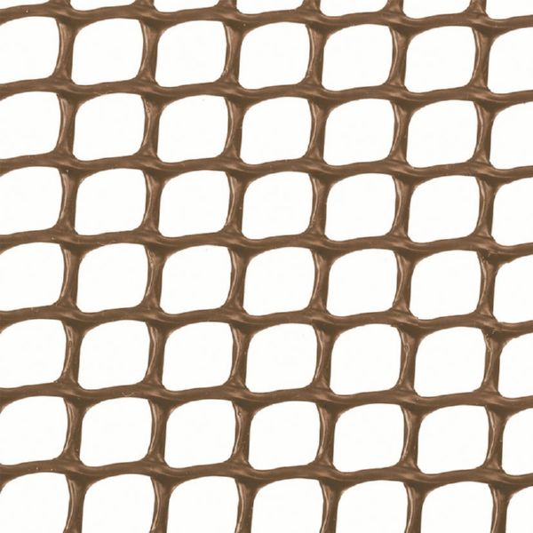 MALLA PLASTICO CUADRADA 10X10 MARRON 5 MT
